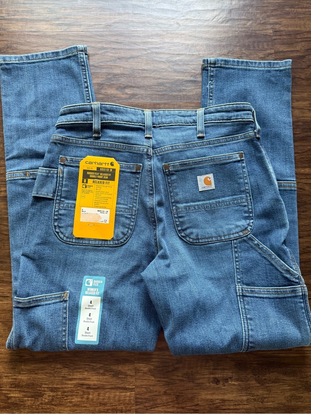 Carhartt women's Relaxed Fit Carpenter Jeans - Medium Blue Denim